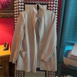 White Suede Trench Coat